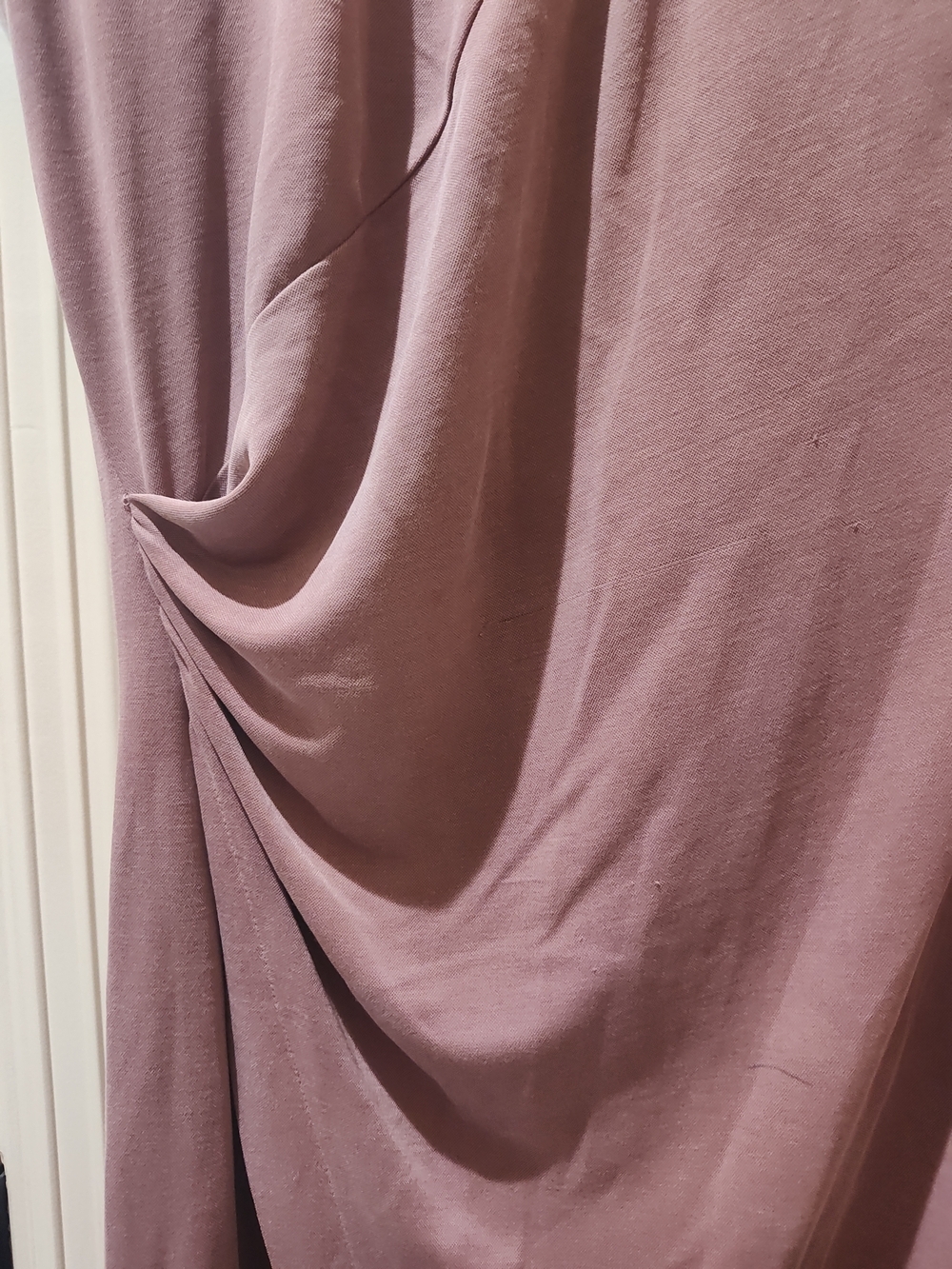 Topshop Mauve Draped Midi Dress Size 8/Medium - Picture 4 of 4